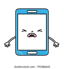 grated kawaii smartphone cute pity face