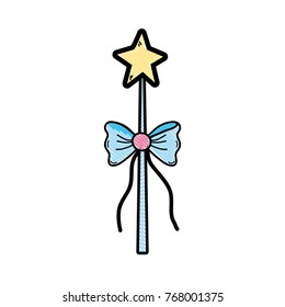 grated magic wand with ribbon bow decoration