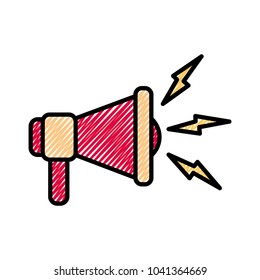 grated megaphone sound audio message communication