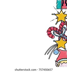 grated merry christmas decoration background design