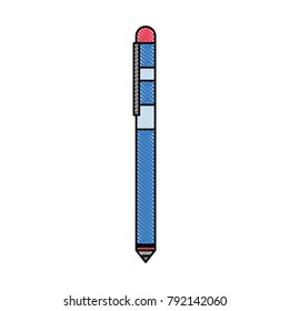 grated metal pen object icon design