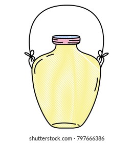 grated middle mason jar with wire handle design