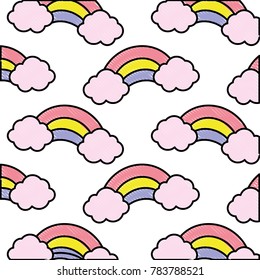 grated natural rainbow in the sky background design