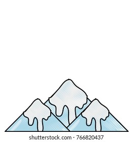 grated natural snowy mountain and cold weather