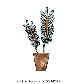grated naturals plants inside pot with leaves