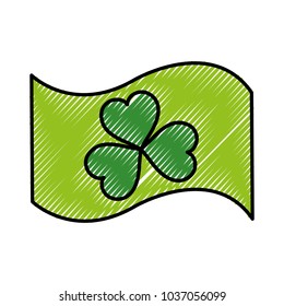 grated nature clover plant inside flag celebration