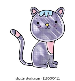 grated nice cat adorable pet animal