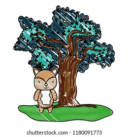 grated nice deer wild animal and tree