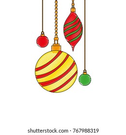 grated oval and circle balls hanging decoration christmas