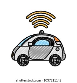grated police car with digital wifi connection