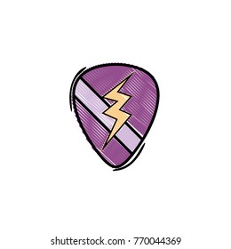 grated rock emblem with thunder symbol design