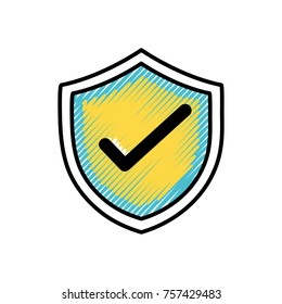 grated shield security protection web symbol