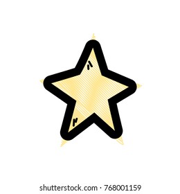 grated shiny star decoration design