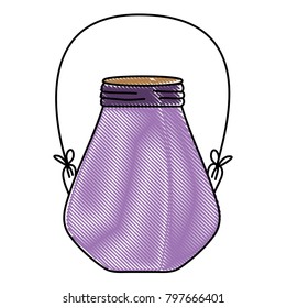 grated small mason jar with wire handle
