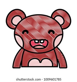 grated smile bear adorable wild animal