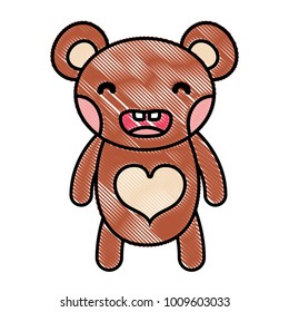 grated smile bear cute wild animal