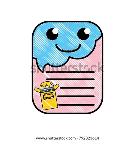 grated smile and cute note paper kawaii
