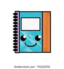 grated smile and cute notebook object kawaii