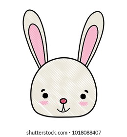 grated smile rabbit head wild animal