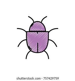 grated spider insect to web danger symbol