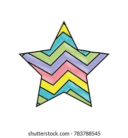 grated star bright rainbow in the star design