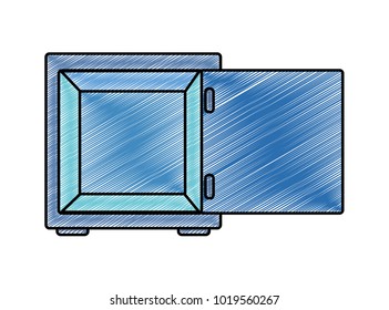 grated strong box object open to protection