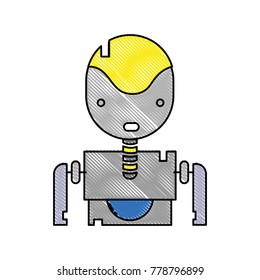 grated tecnology robot face with chest design