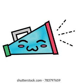 grated tender and cute megaphone object kawaii