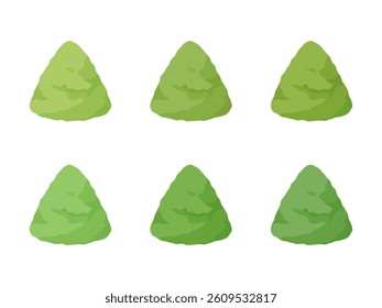 Grated wasabi illustration material set