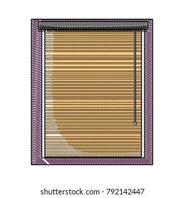 grated window with blind curtain close design