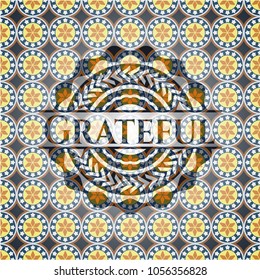   Grateful arabesque emblem. arabic decoration.