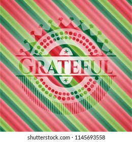 Grateful christmas style badge..