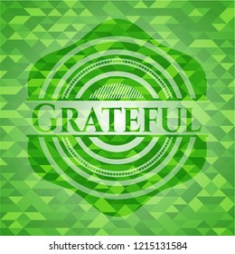 Grateful green mosaic emblem