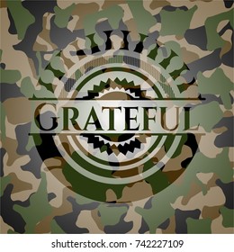 Grateful on camo texture