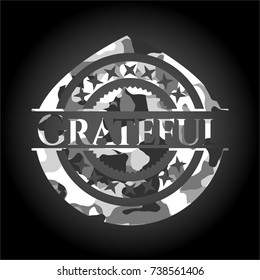 Grateful on grey camo pattern