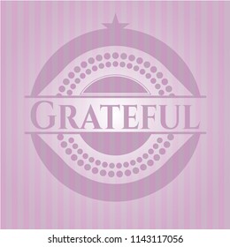 Grateful pink emblem