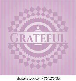 Grateful pink emblem