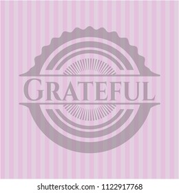Grateful pink emblem. Vintage.