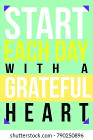 grateful positive quote poster design vector colorful