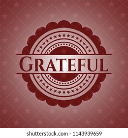 Grateful red emblem. Retro
