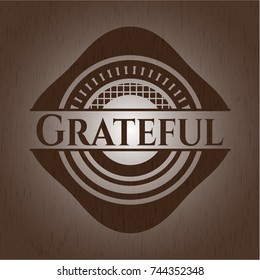 Grateful retro style wood emblem
