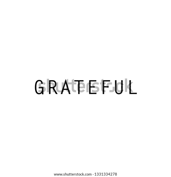 Grateful Typography Print Use Poster Flyer Stock Vector (Royalty Free ...