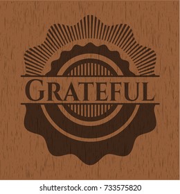 Grateful wood emblem. Vintage. Grateful wood emblem. Vintage.