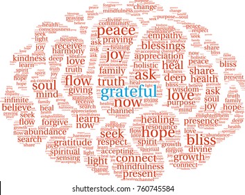 Grateful Word Cloud On White Background Stock Vector (Royalty Free ...