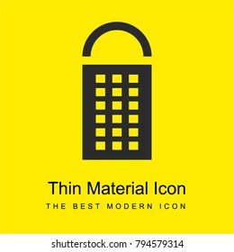 Grater bright yellow material minimal icon or logo design