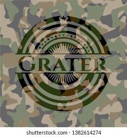 Grater camo emblem. Vector Illustration. Detailed.