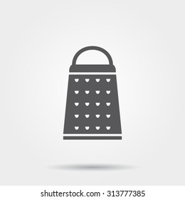 Grater for cheese, vegetables and fruits - vector icon