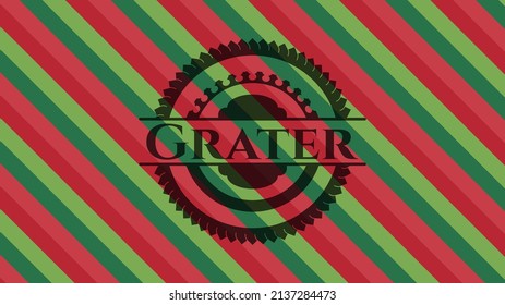 Grater christmas emblem background. Vector Illustration. Detailed. 