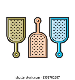 grater color variations isolated on white vector drawing 
