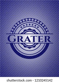 Grater denim background